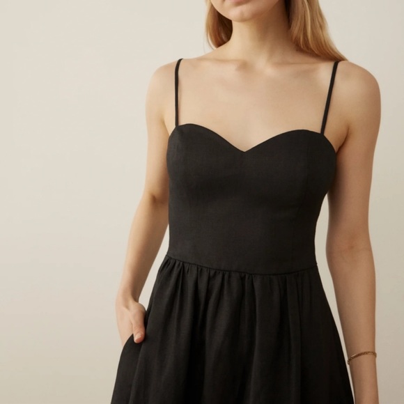 (SOLD) Reformation Zander Linen Midi Dress - Picture 3 of 10